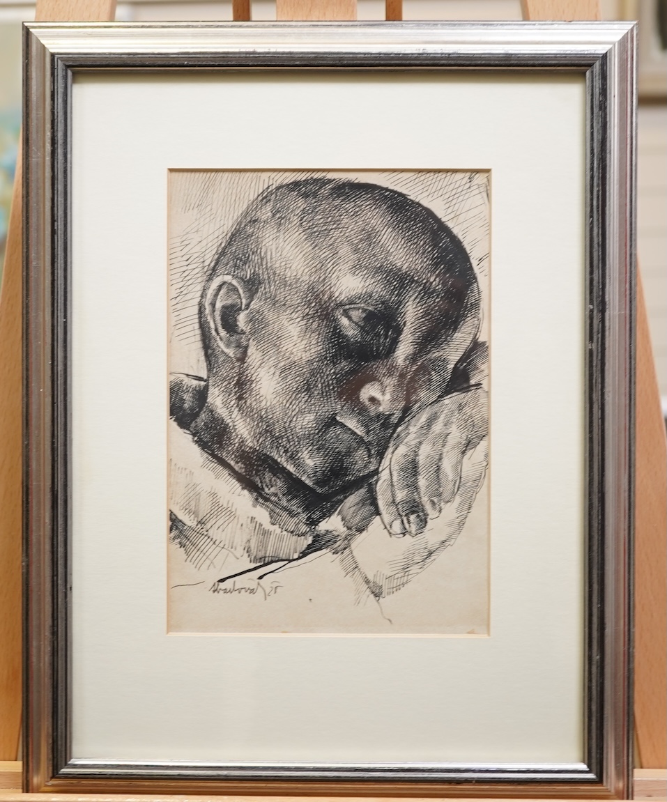 Vilmos Aba-Novák, Hungarian (1894-1941), Head study